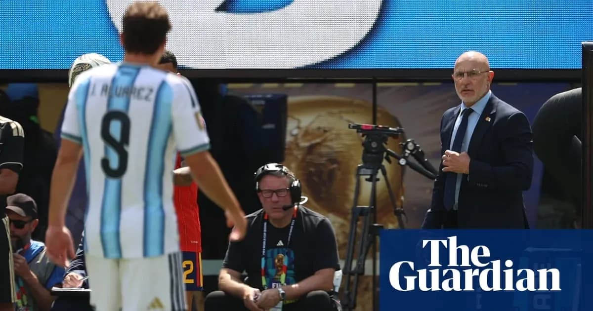 Argentina player I. Alvarez leaving pitch during match Argentina player I. Alvarez leaving pitch during match