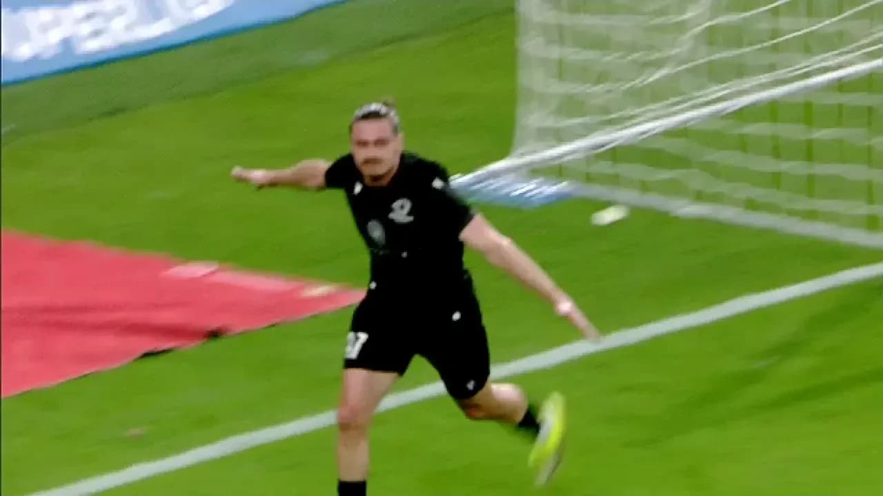 Player celebrating goal during Universitatea Craiova match Player celebrating goal during Universitatea Craiova match