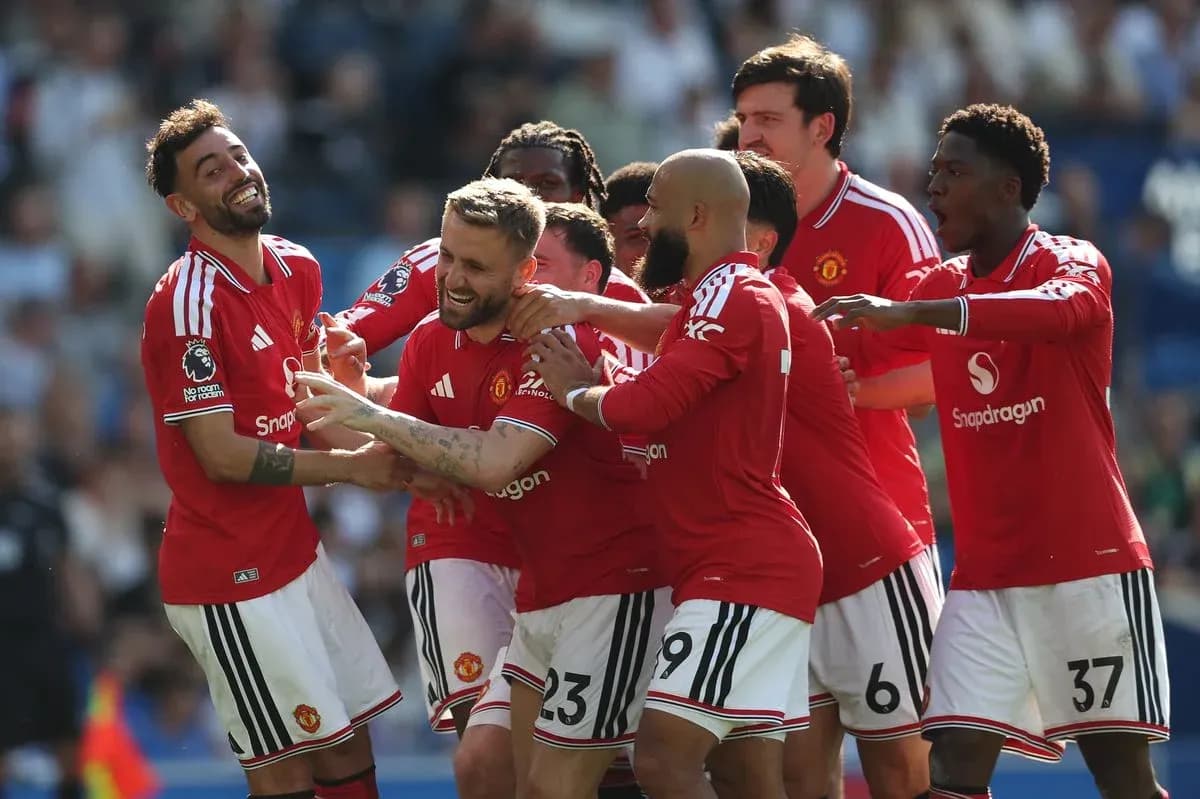 Manchester United players celebrating a goal Manchester United players celebrating a goal