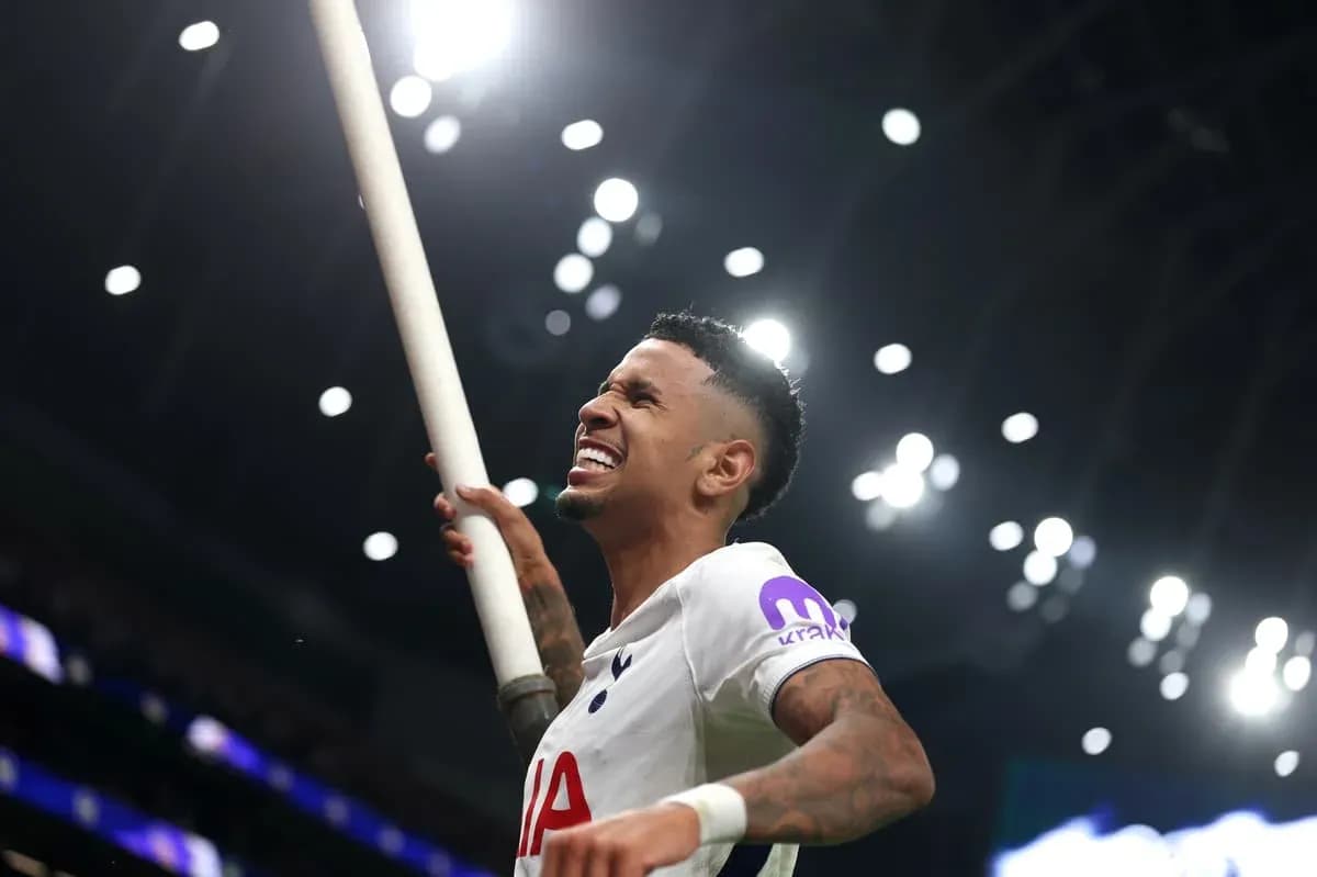 Player celebrating with a flag during match Player celebrating with a flag during match