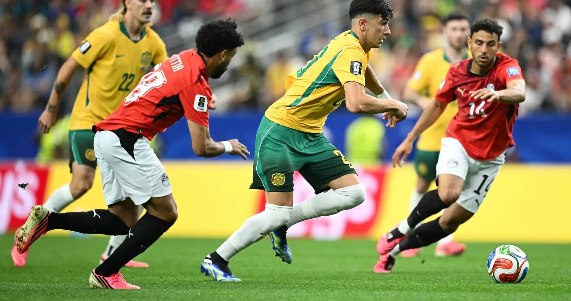 Players competing during Australia vs Egypt match Players competing during Australia vs Egypt match
