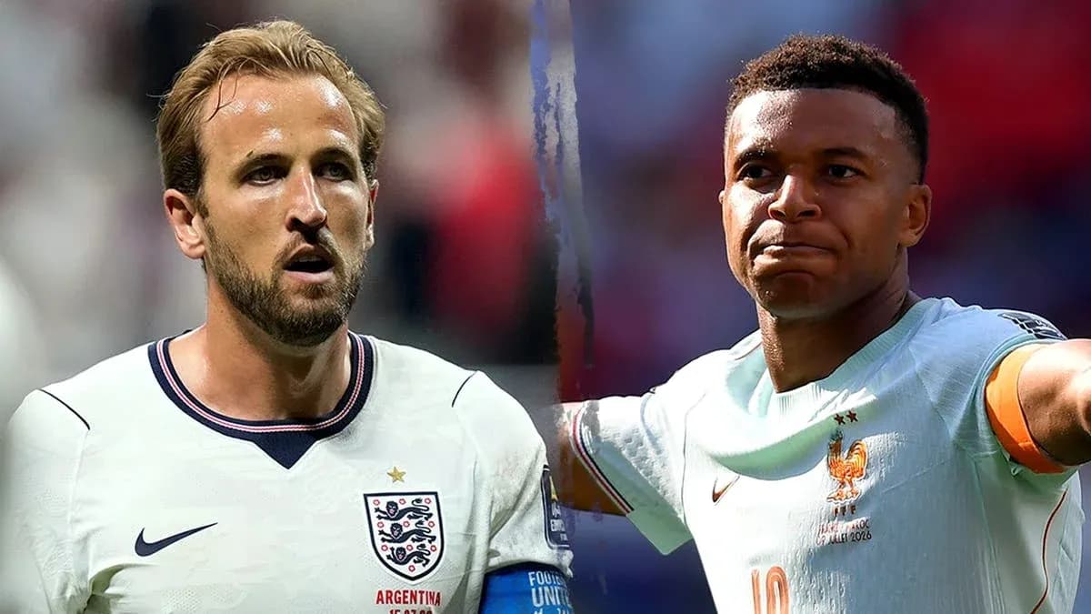 Harry Kane and Kylian Mbappe face off Harry Kane and Kylian Mbappe face off