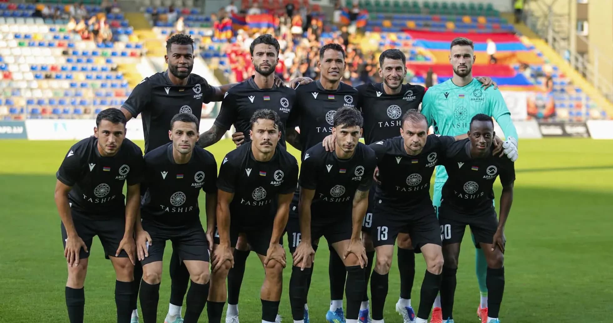 Ararat-Armenia team posing before the match Ararat-Armenia team posing before the match