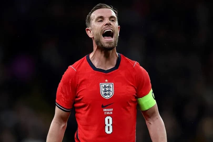 Player celebrating in England national team jersey Player celebrating in England national team jersey