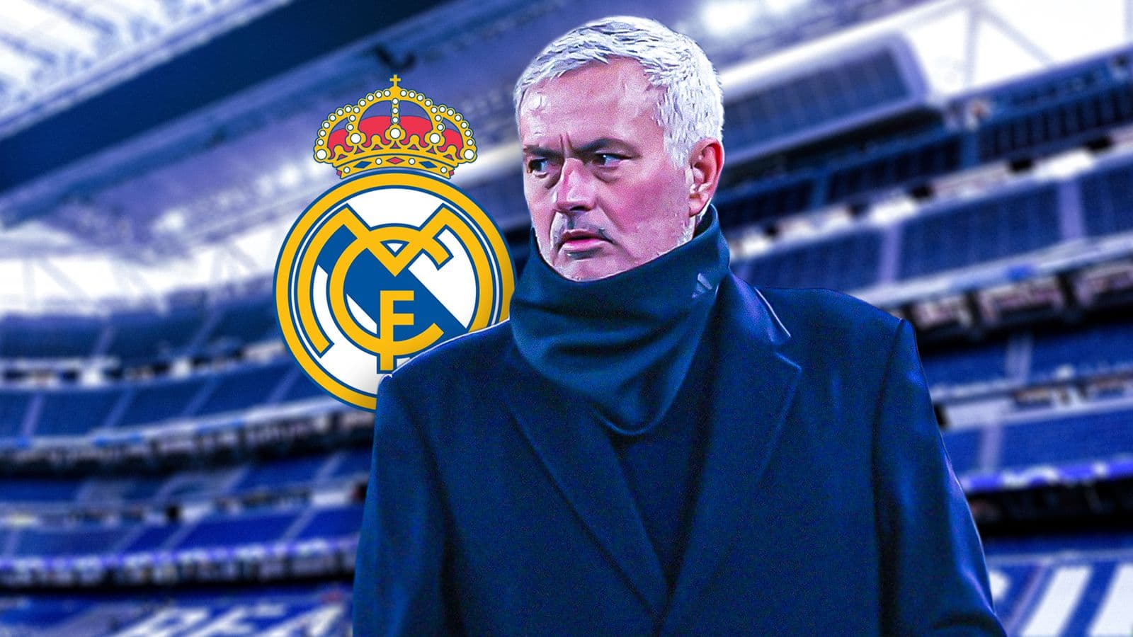 Coach standing in front of Real Madrid stadium backdrop Coach standing in front of Real Madrid stadium backdrop