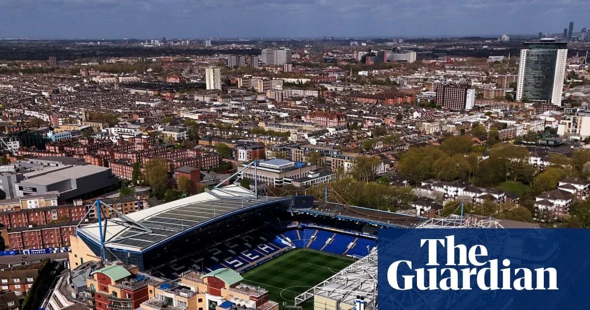 Aerial view of Stamford Bridge stadium and surrounding area Aerial view of Stamford Bridge stadium and surrounding area