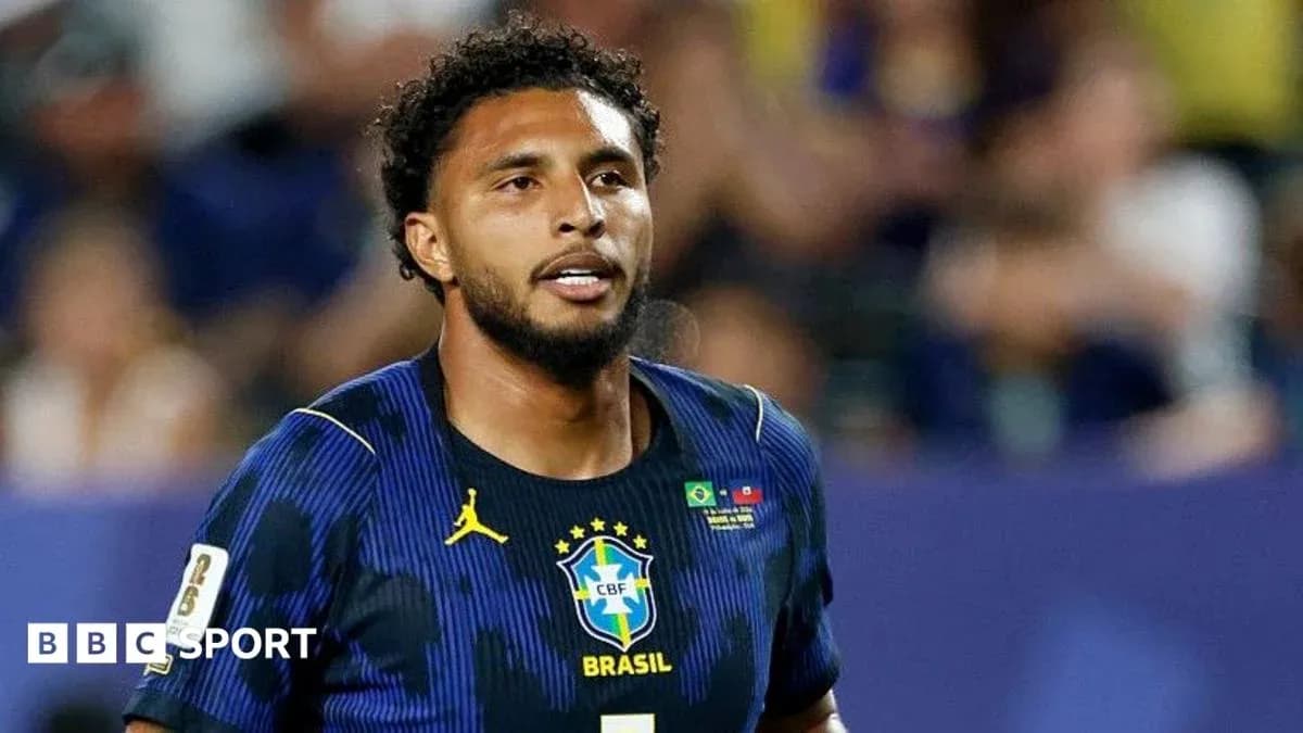 Player in Brazil jersey during a match Player in Brazil jersey during a match