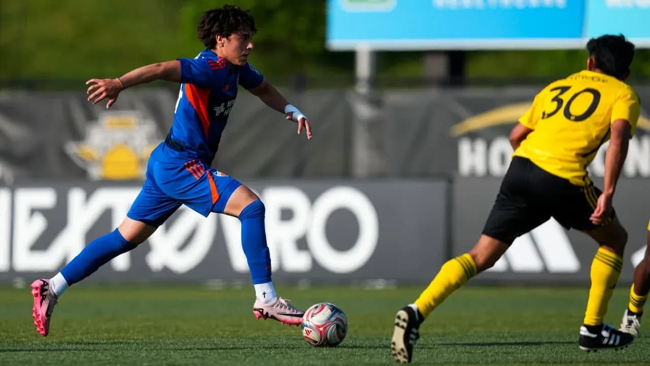 Player dribbling during FC Cincinnati II match Player dribbling during FC Cincinnati II match