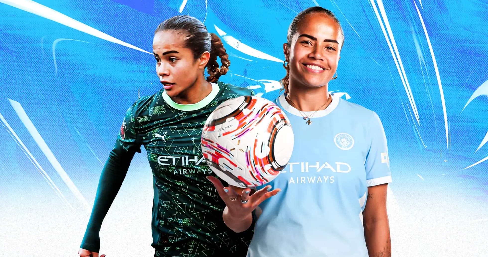 Player in two kits holding a soccer ball Player in two kits holding a soccer ball