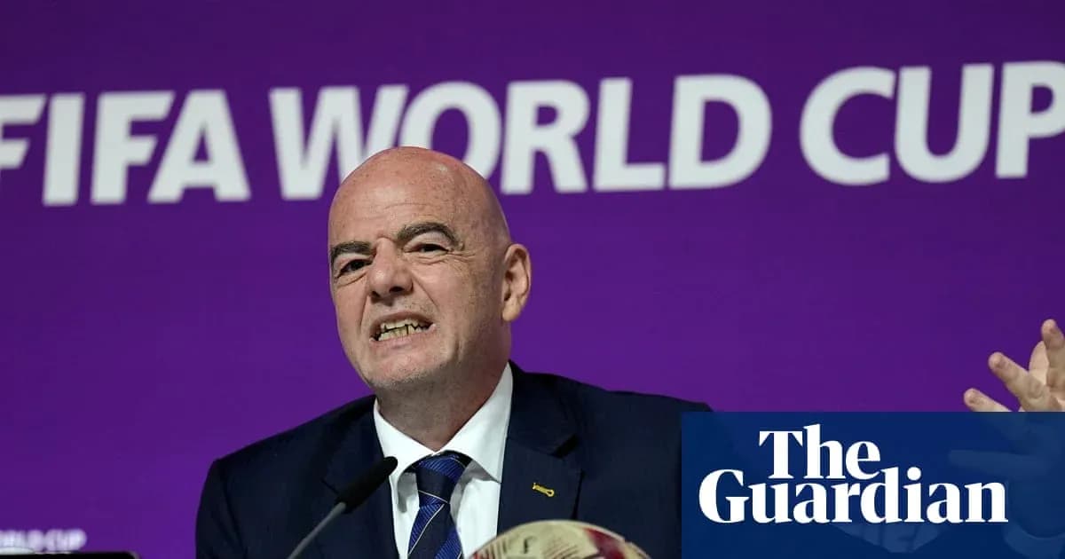 FIFA president speaking at World Cup press conference FIFA president speaking at World Cup press conference