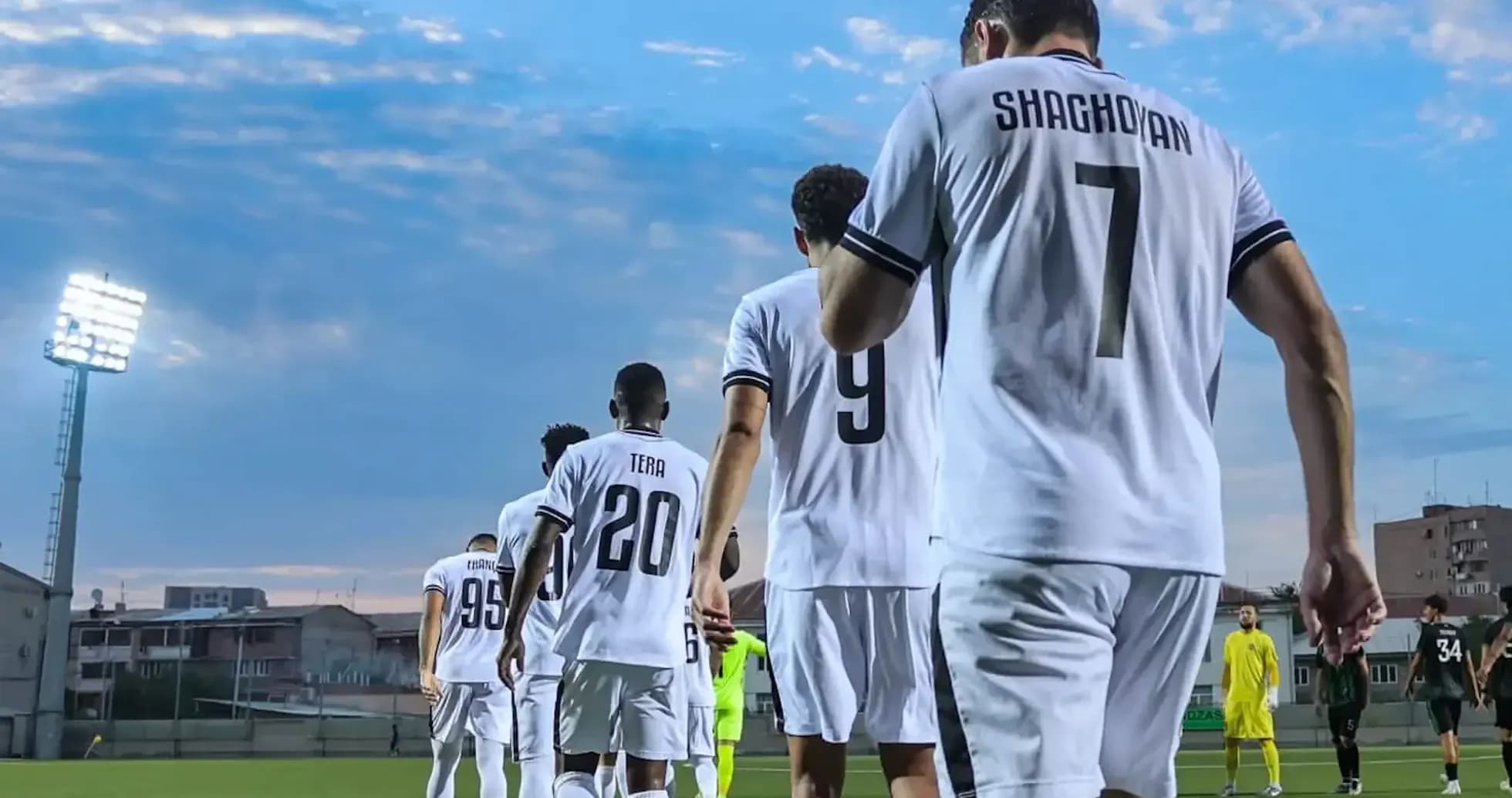 Ararat-Armenia players entering the pitch Ararat-Armenia players entering the pitch