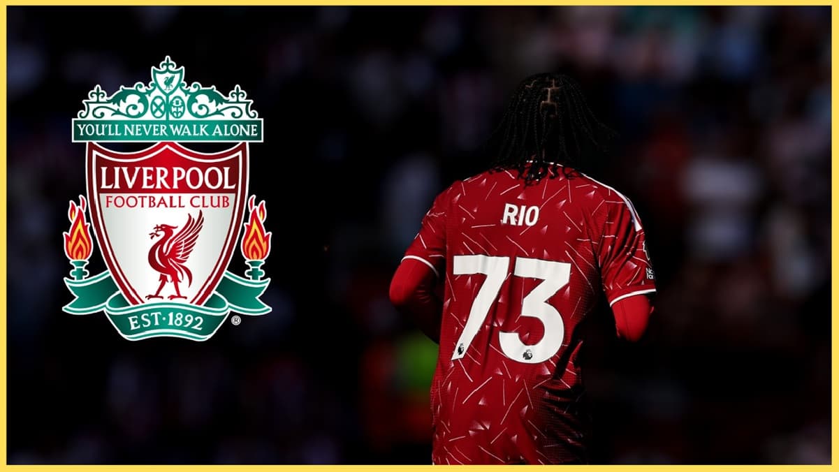 Player wearing Liverpool FC jersey with number 73 Player wearing Liverpool FC jersey with number 73