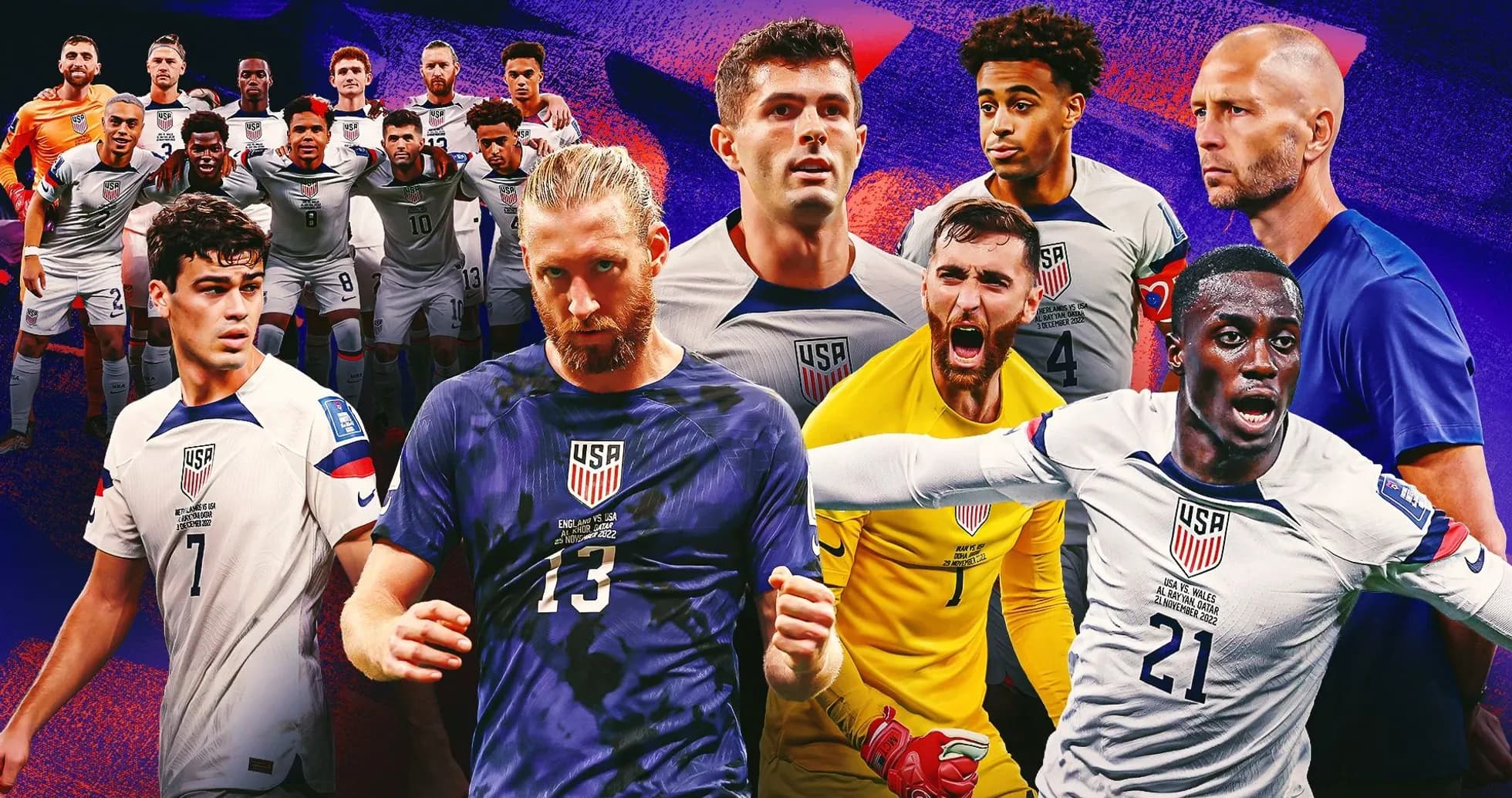 US men's national soccer team players and coach US men's national soccer team players and coach