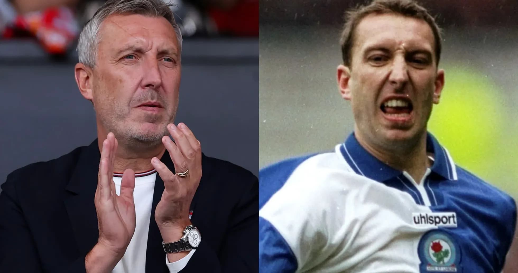 Split image of a current manager and past player Split image of a current manager and past player