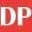 Red background with the letters D and P Red background with the letters D and P