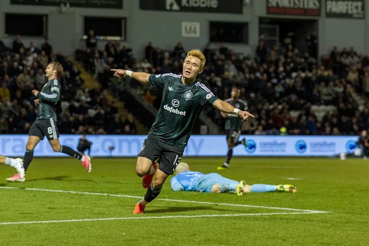 Player celebrating after scoring a goal during match Player celebrating after scoring a goal during match
