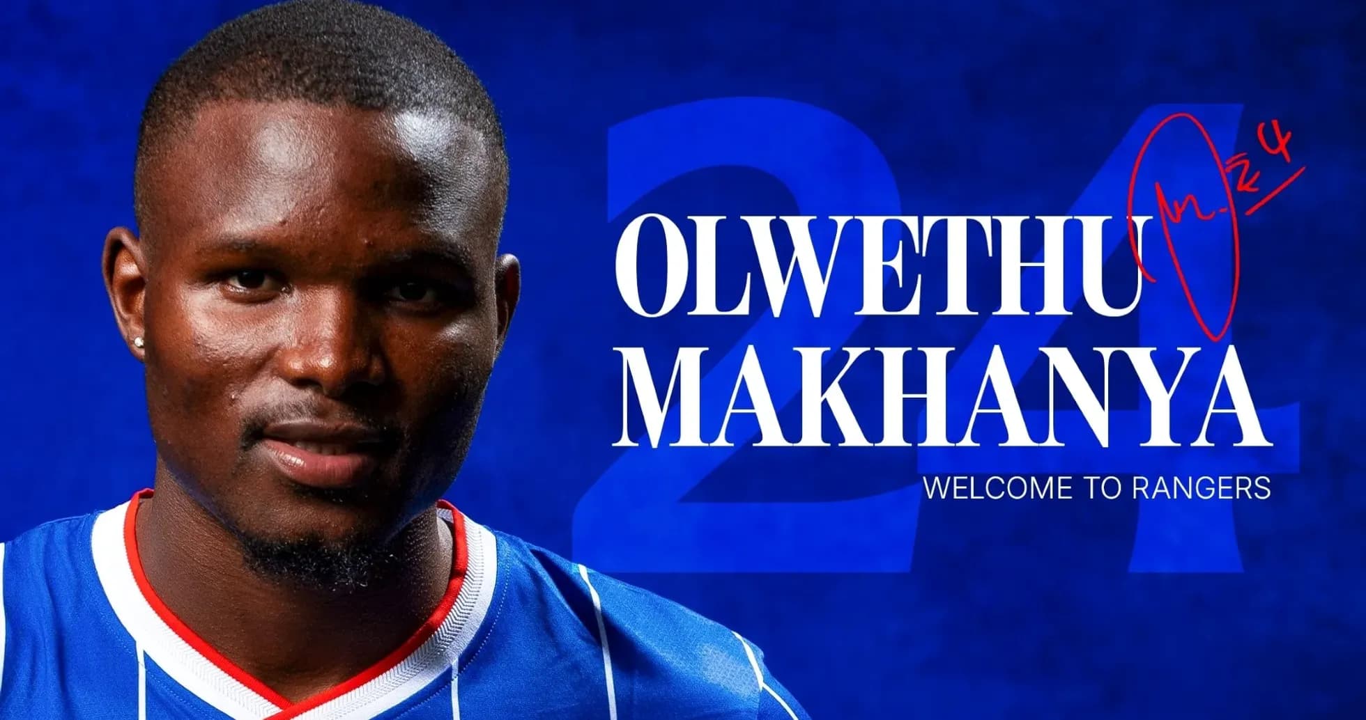 Player portrait of Olwethu Makhanya in Rangers kit Player portrait of Olwethu Makhanya in Rangers kit