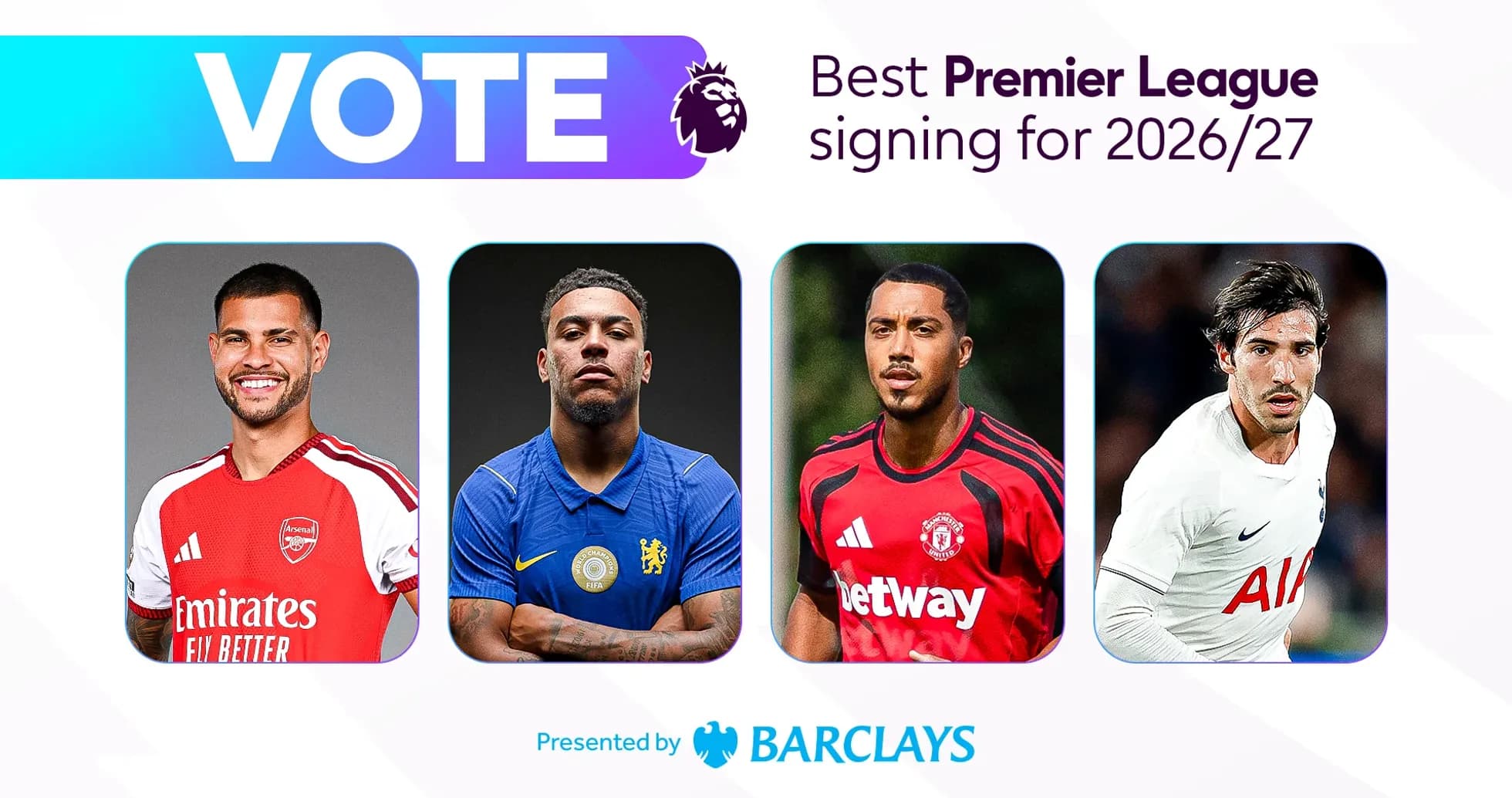 Players nominated for best Premier League signing 2026/27 Players nominated for best Premier League signing 2026/27