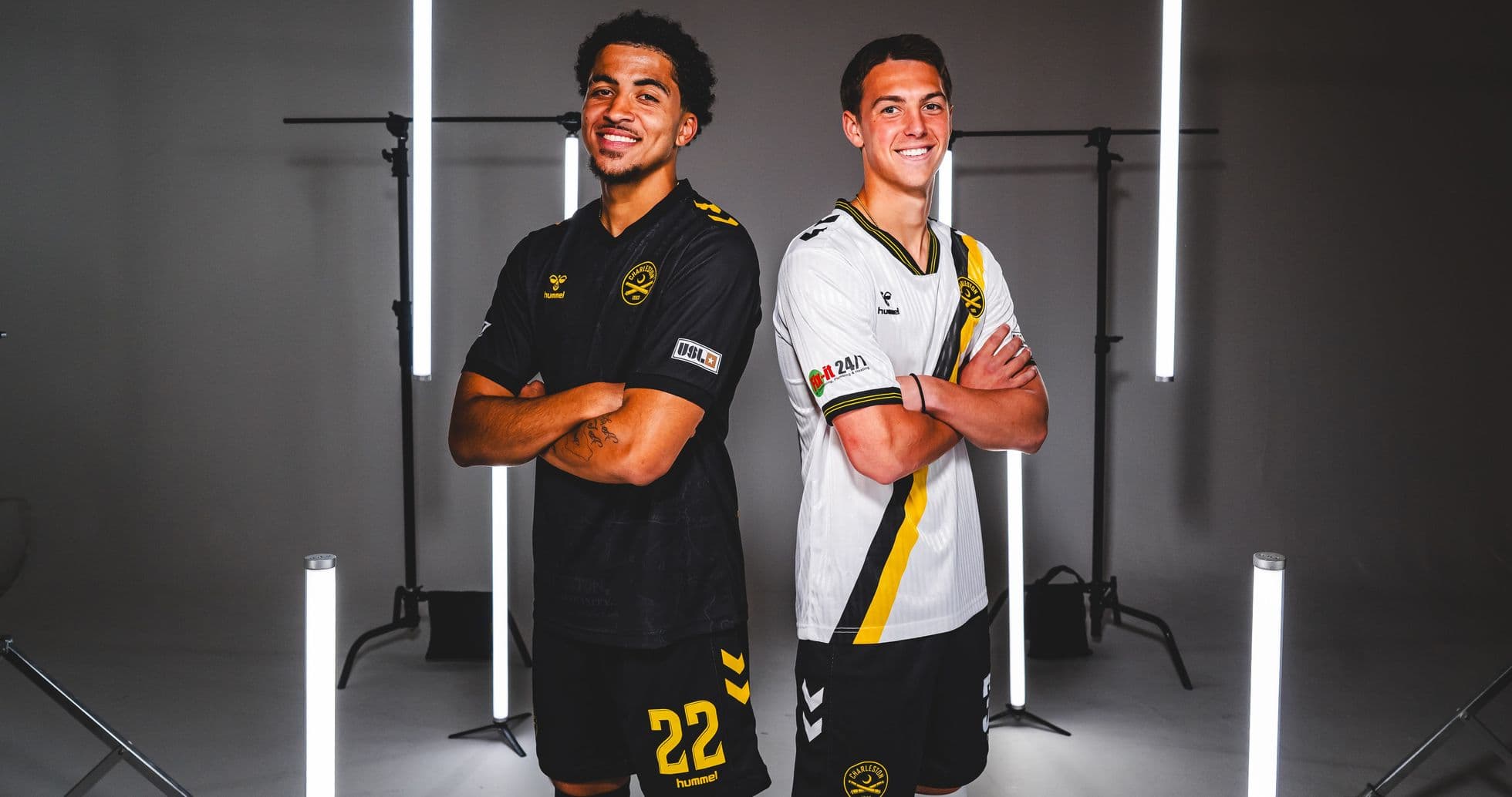 Players from Charleston Battery in team jerseys Players from Charleston Battery in team jerseys
