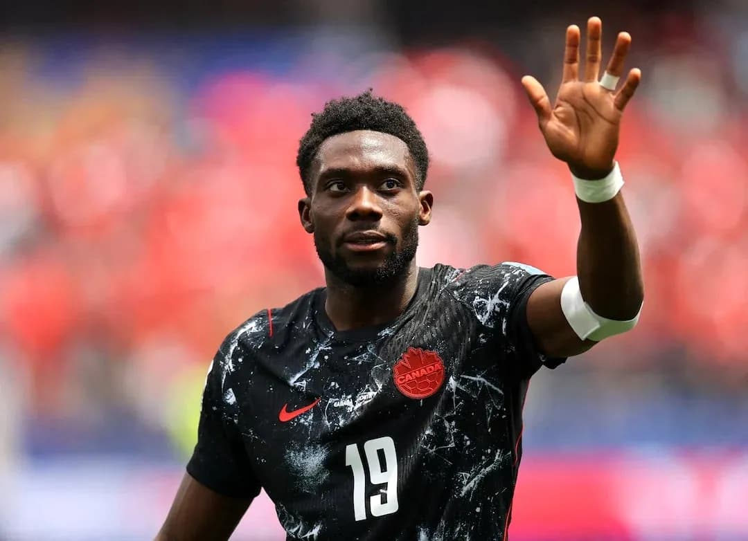 Canadian player celebrating during football match Canadian player celebrating during football match