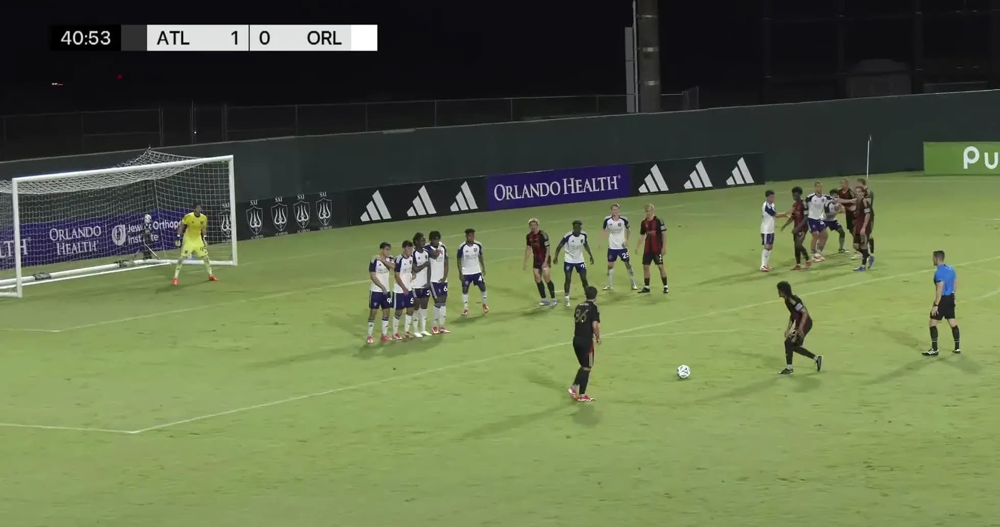 Free kick during Atlanta United II match Free kick during Atlanta United II match