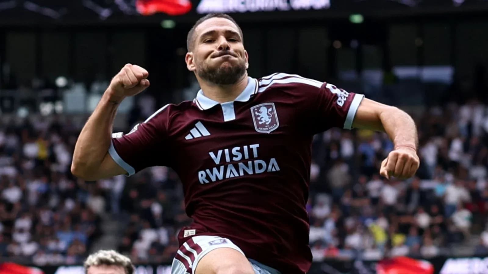 Player celebrating a goal during a match Player celebrating a goal during a match