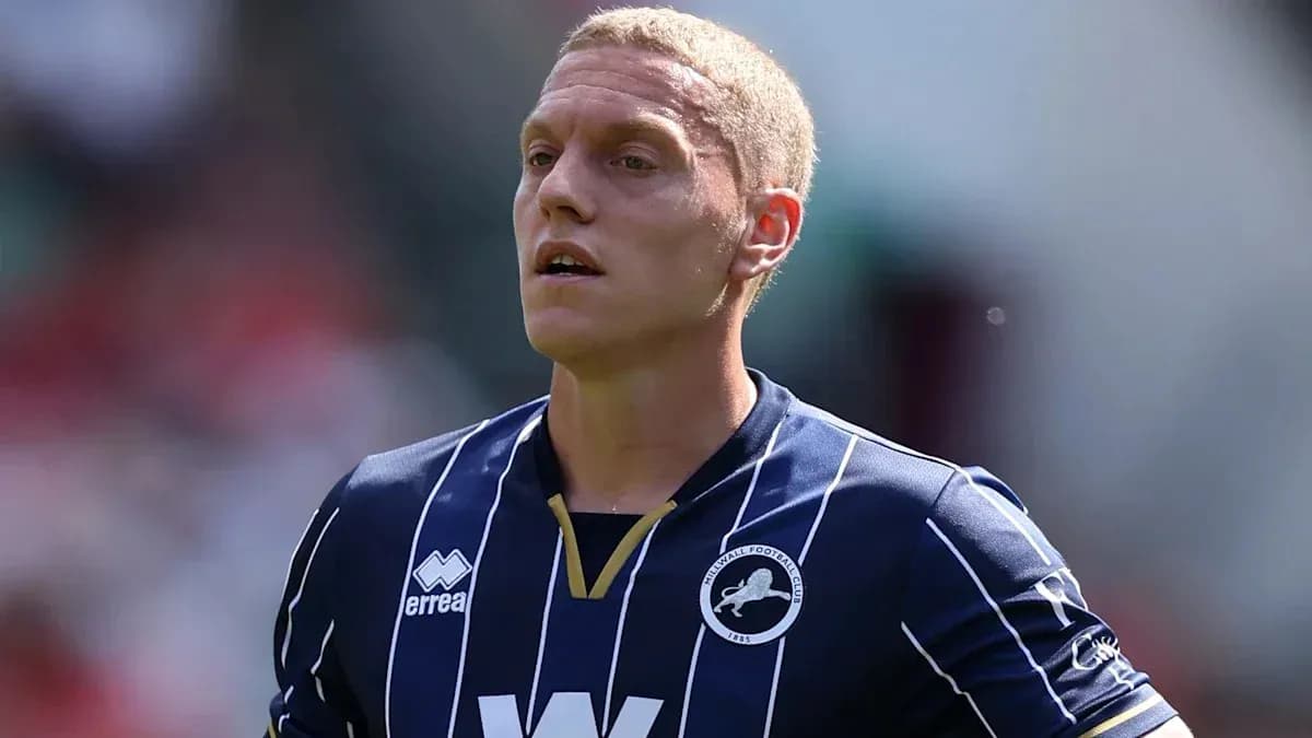 Player in Millwall jersey during match Player in Millwall jersey during match