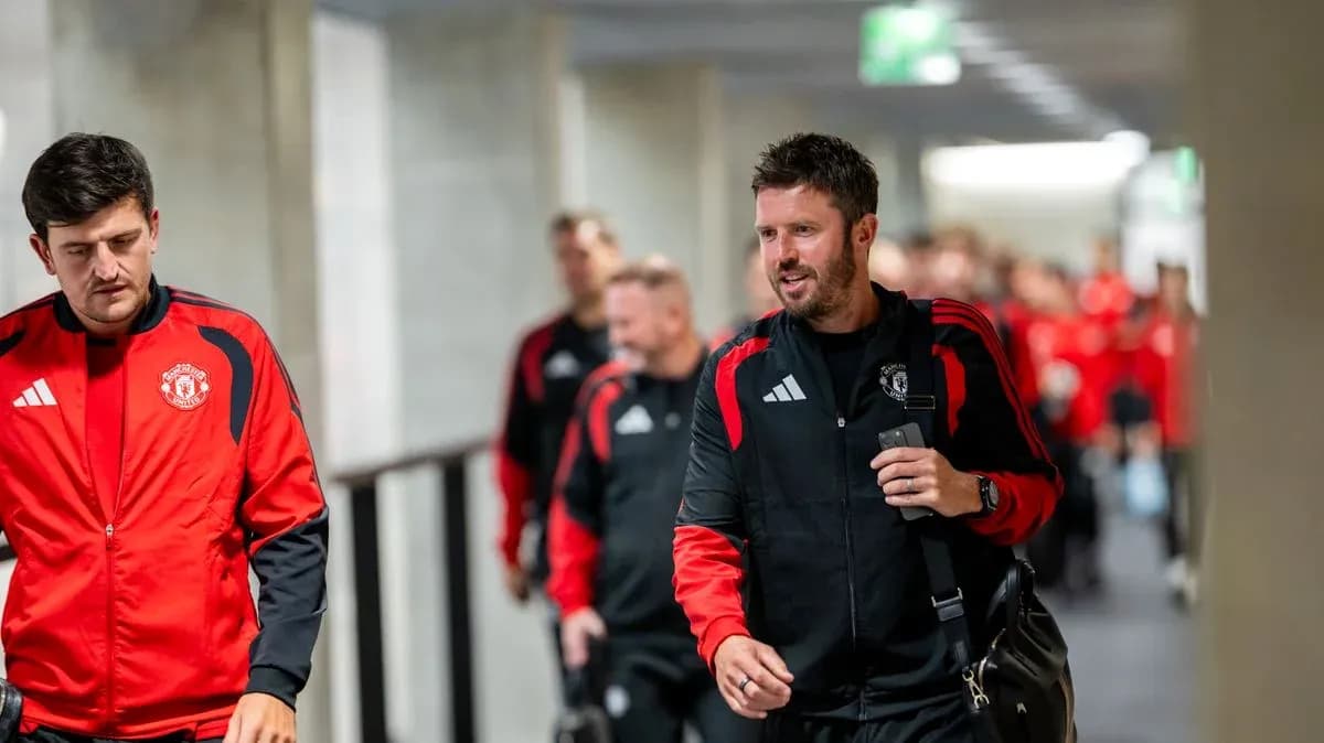 Manchester United team entering stadium corridor Manchester United team entering stadium corridor