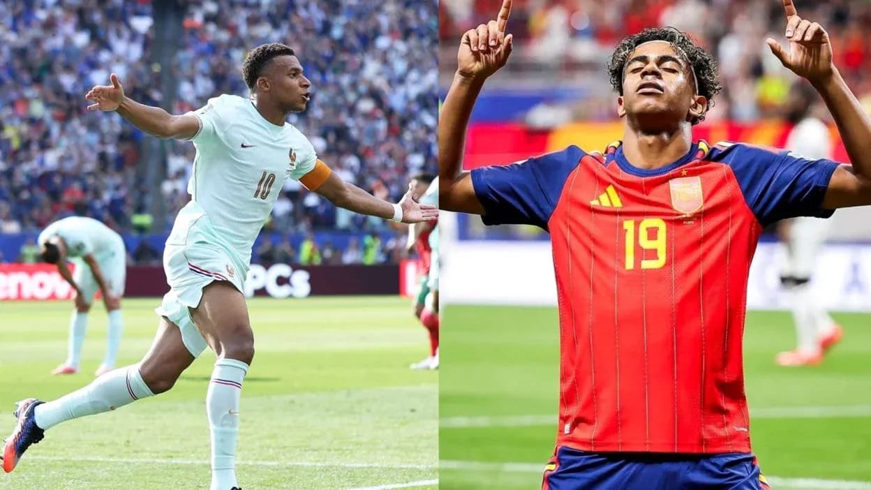 France and Spain players celebrating during match France and Spain players celebrating during match