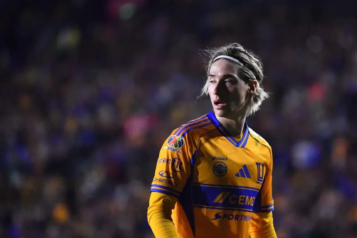 Tigres UANL player during Liga MX match Tigres UANL player during Liga MX match