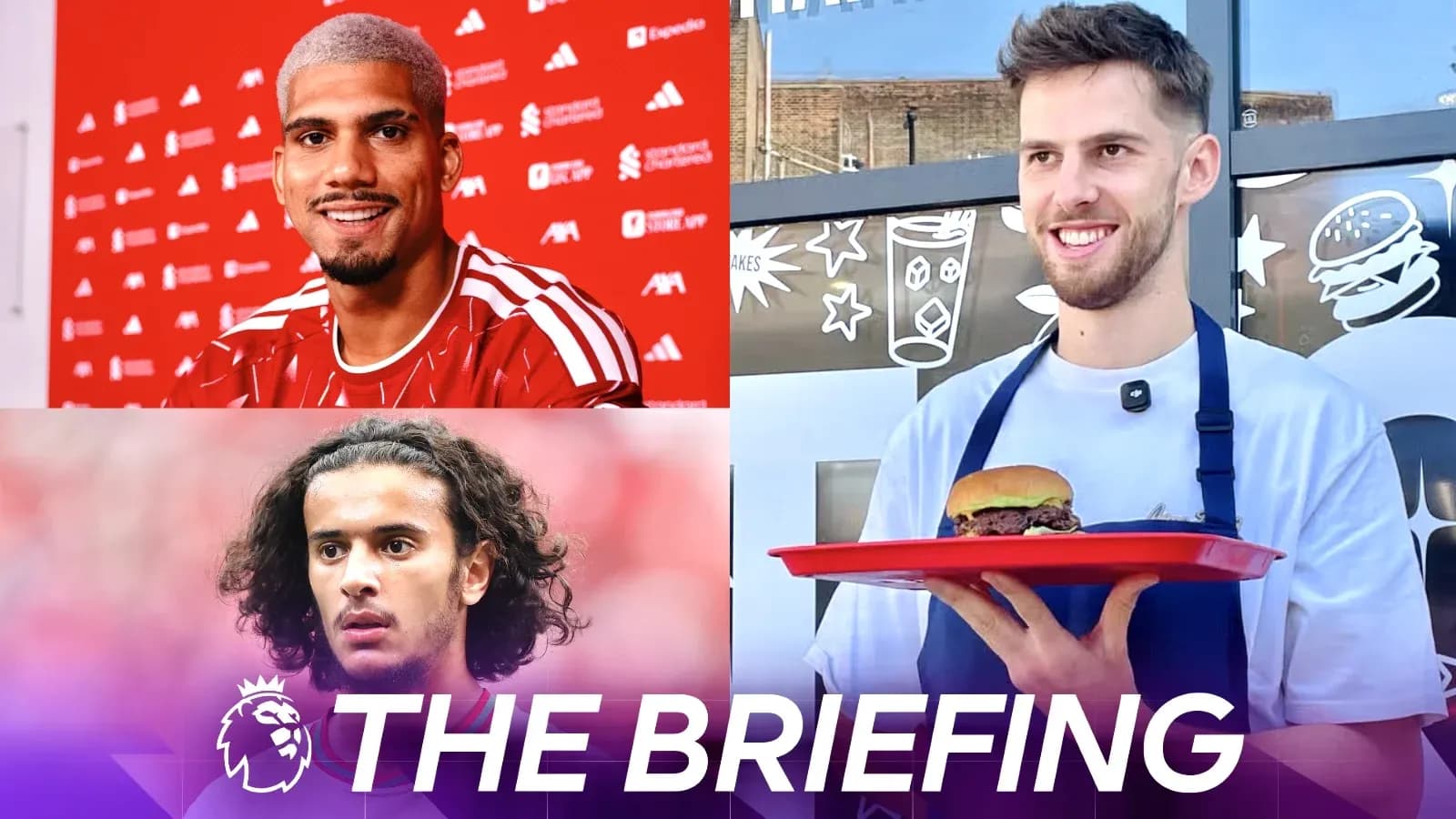 Three football players featured in promotional segment Three football players featured in promotional segment