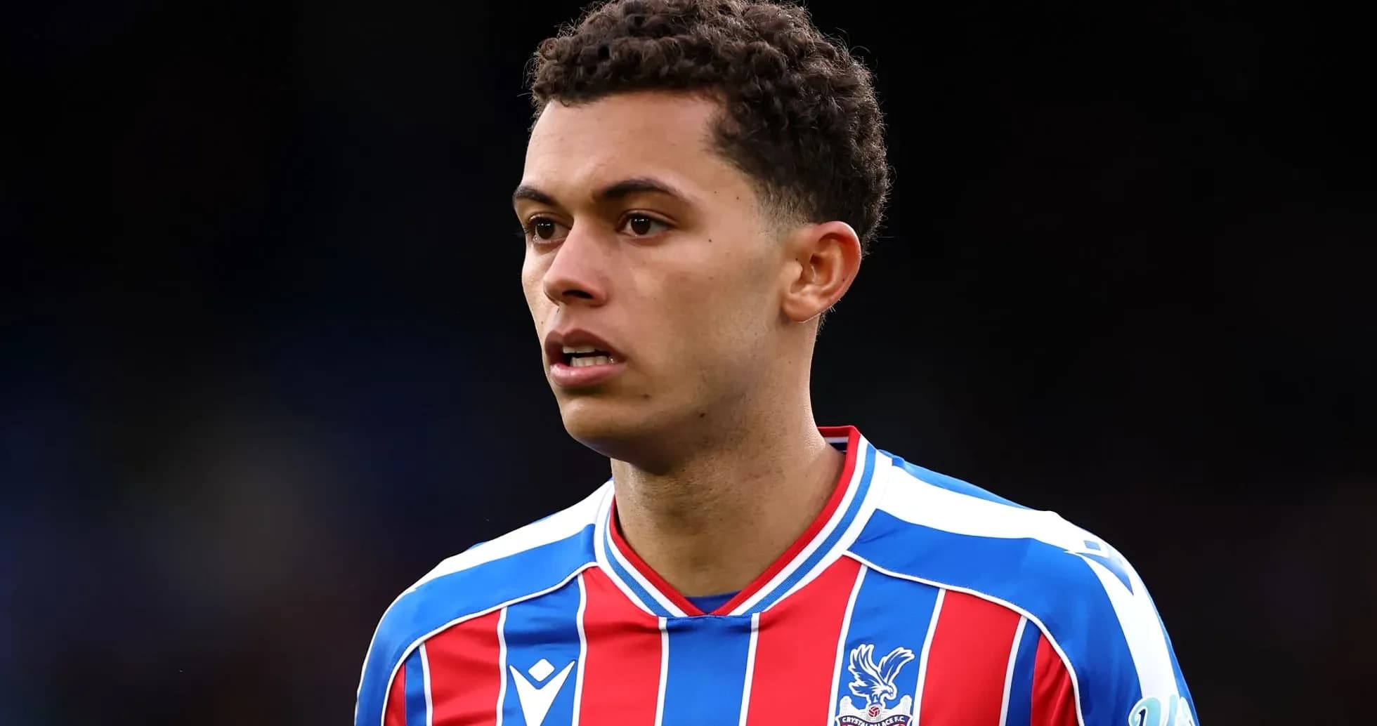 Player wearing Crystal Palace jersey during match Player wearing Crystal Palace jersey during match