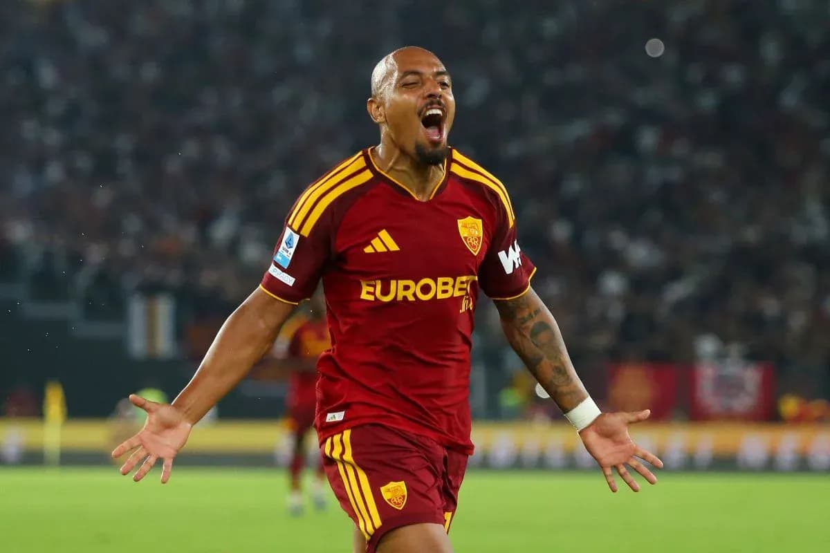 AS Roma player celebrating a goal during match AS Roma player celebrating a goal during match