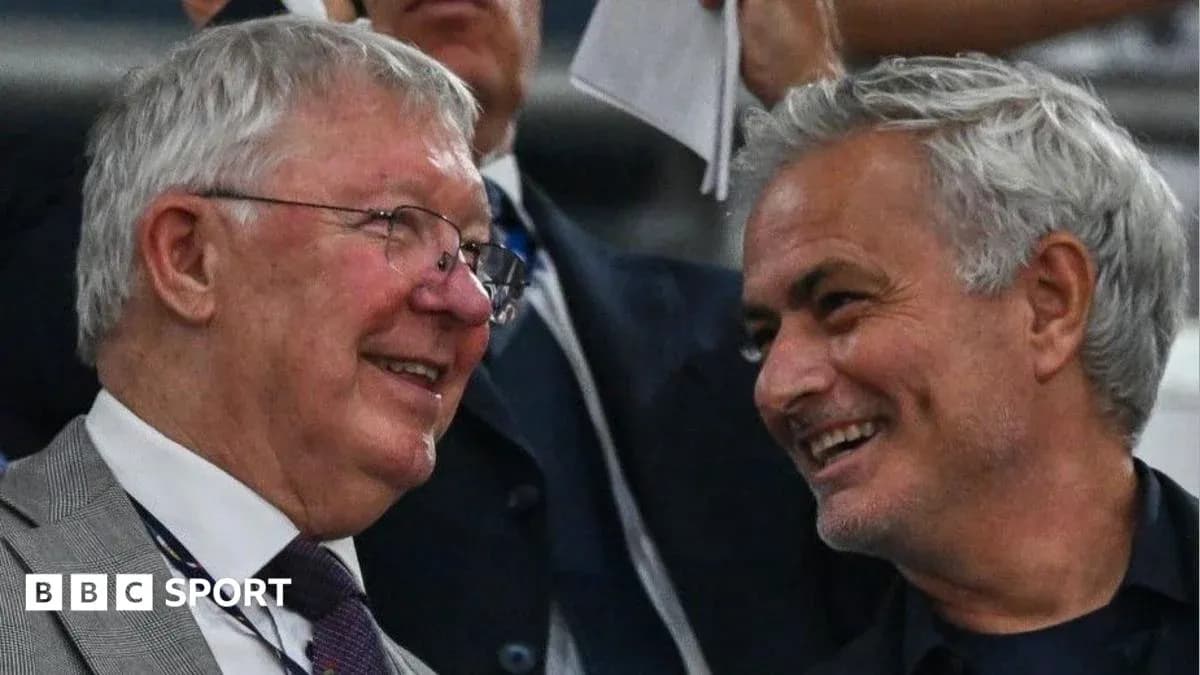 Two men smiling and chatting in a crowd Two men smiling and chatting in a crowd