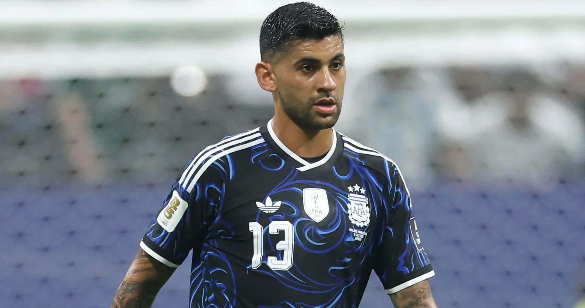 Player wearing Argentina jersey during a match Player wearing Argentina jersey during a match