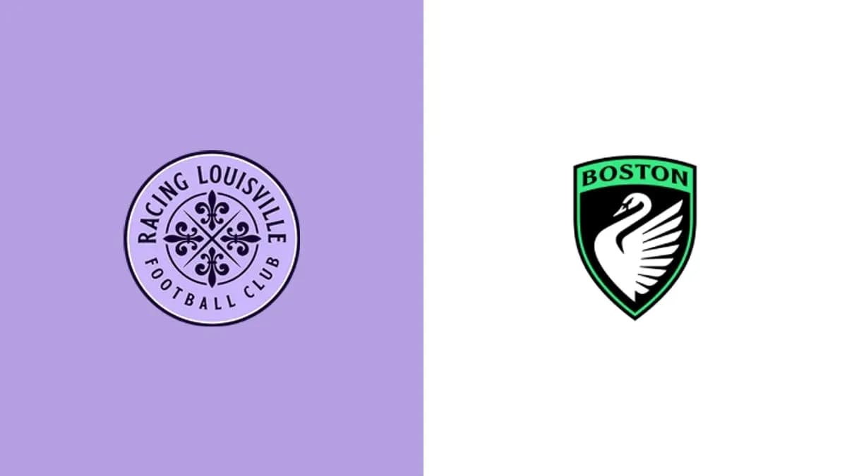 Logos of Racing Louisville FC and Boston club Logos of Racing Louisville FC and Boston club