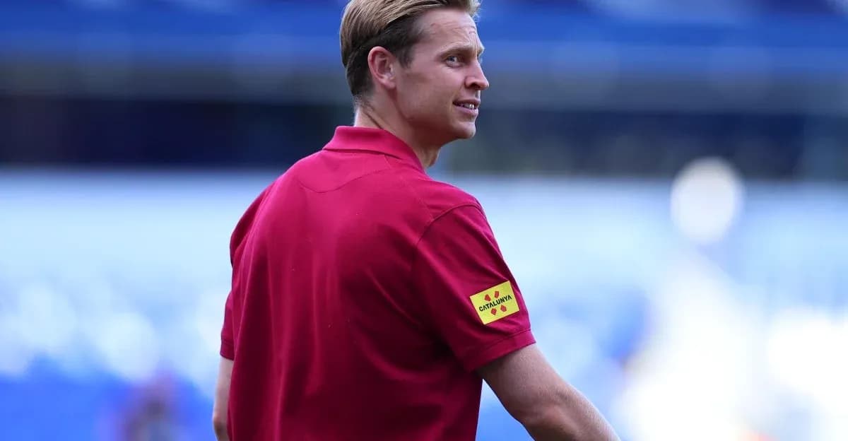 Coach wearing red shirt at stadium sidelines Coach wearing red shirt at stadium sidelines