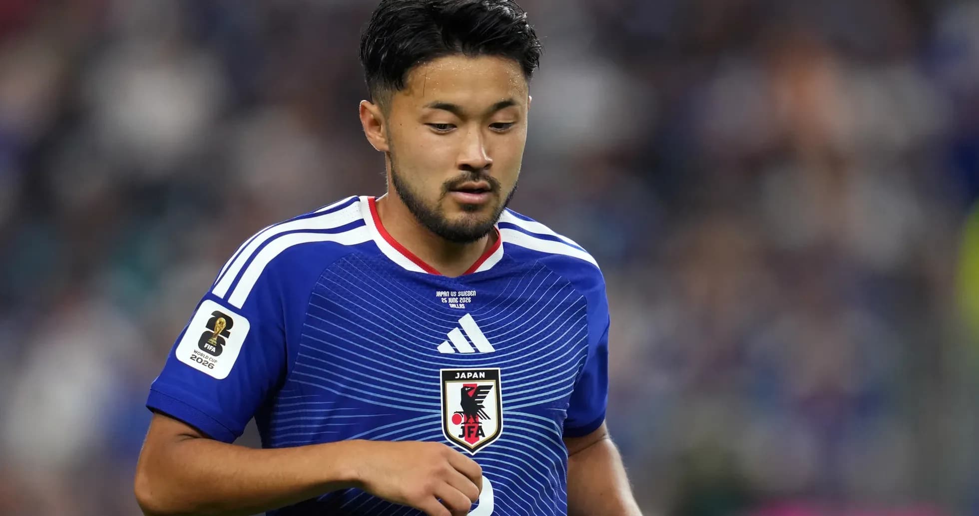 Player wearing Japan national team jersey during match Player wearing Japan national team jersey during match