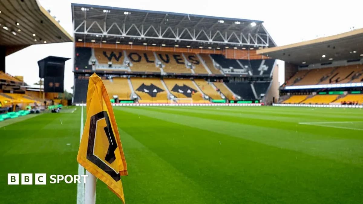Wolverhampton stadium interior with corner flag Wolverhampton stadium interior with corner flag