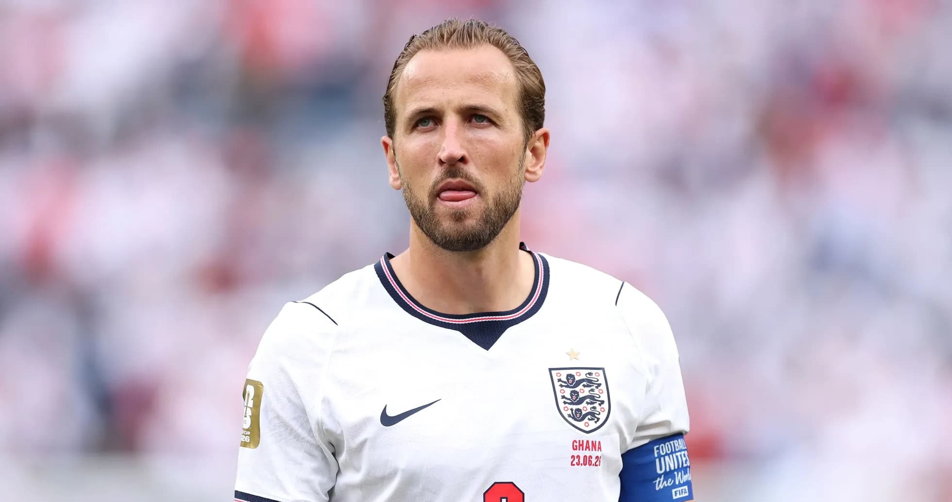 Player wearing England jersey during match Player wearing England jersey during match