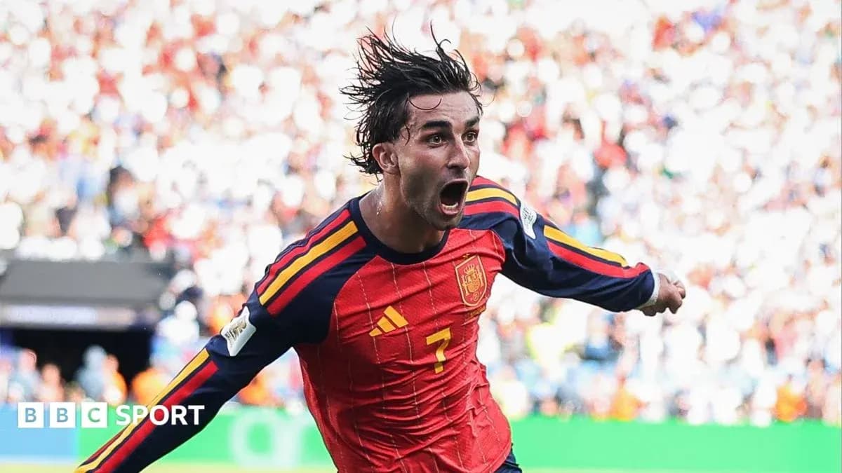 Spanish player celebrating a goal during match Spanish player celebrating a goal during match
