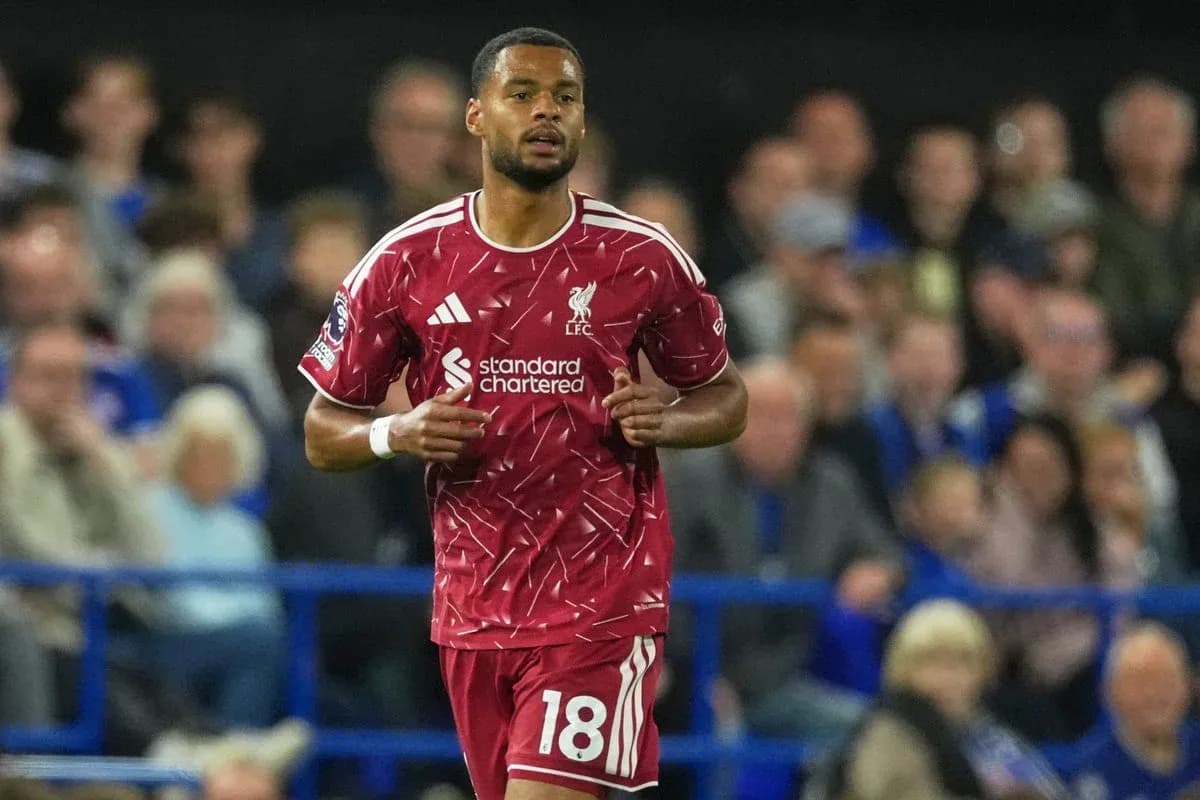 Liverpool player in red kit during match Liverpool player in red kit during match