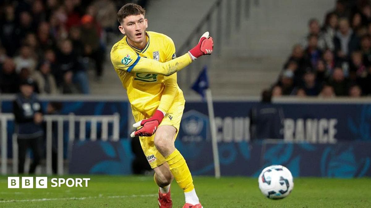 Goalkeeper throwing ball during a match Goalkeeper throwing ball during a match