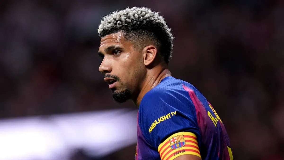 Player in FC Barcelona kit during match Player in FC Barcelona kit during match