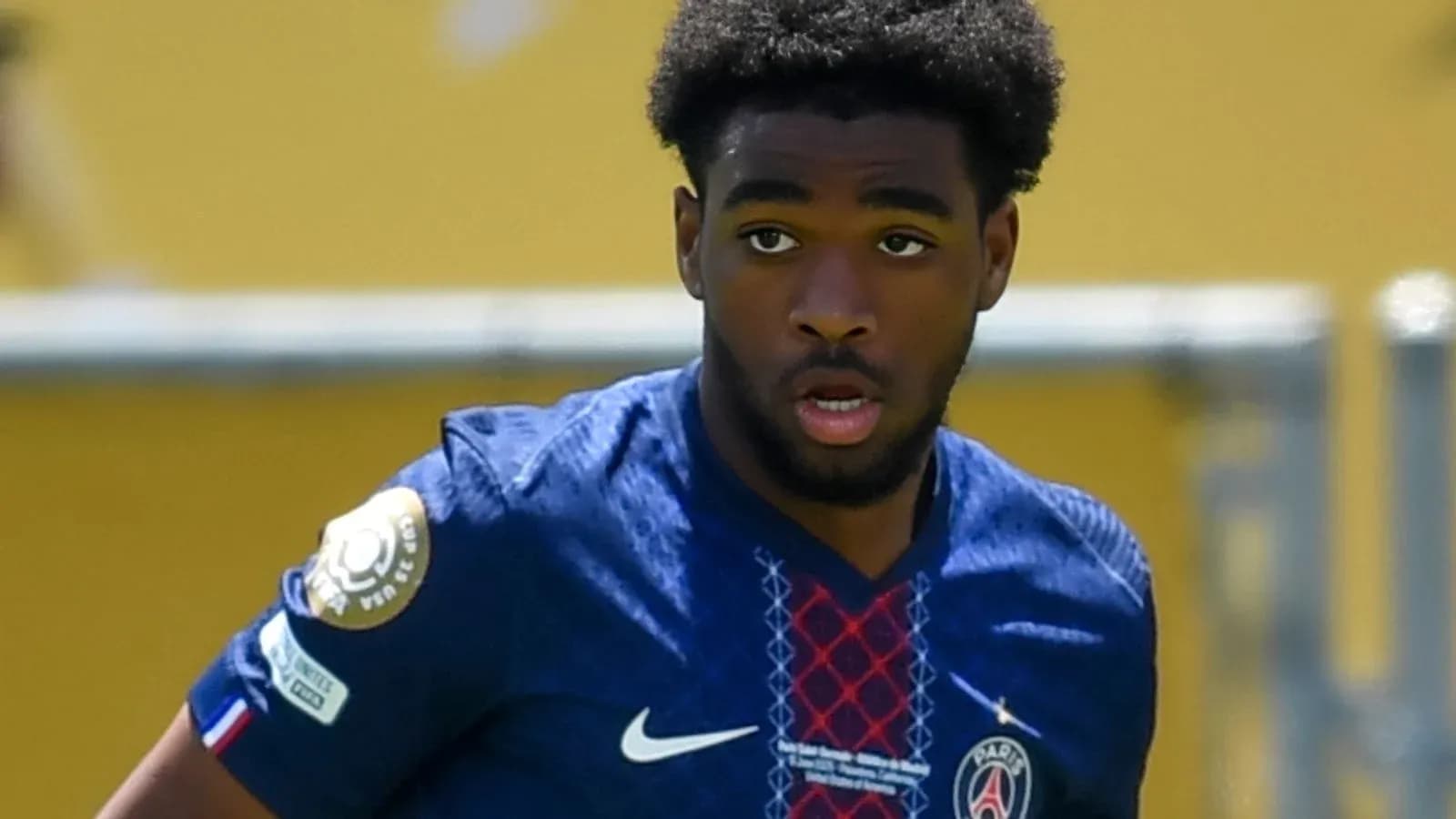 Player in Paris Saint-Germain jersey during match Player in Paris Saint-Germain jersey during match
