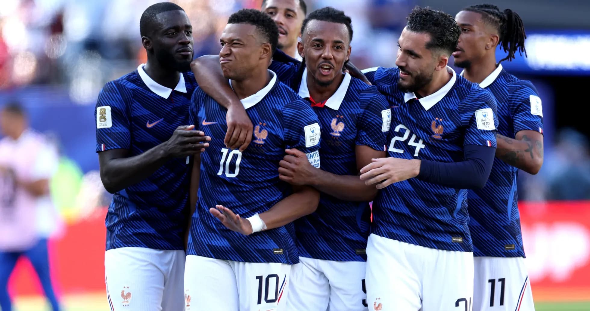French players celebrating during a match French players celebrating during a match