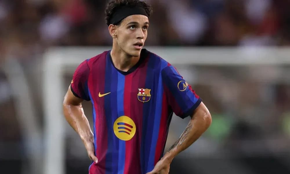 Player wearing Barcelona jersey during match Player wearing Barcelona jersey during match