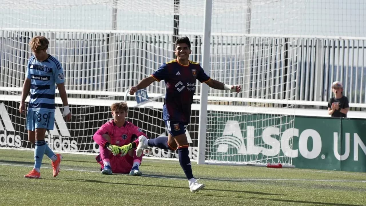 Real Monarchs player celebrating a goal Real Monarchs player celebrating a goal