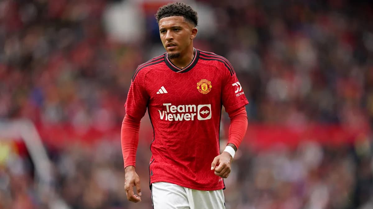 Player in Manchester United kit during match Player in Manchester United kit during match