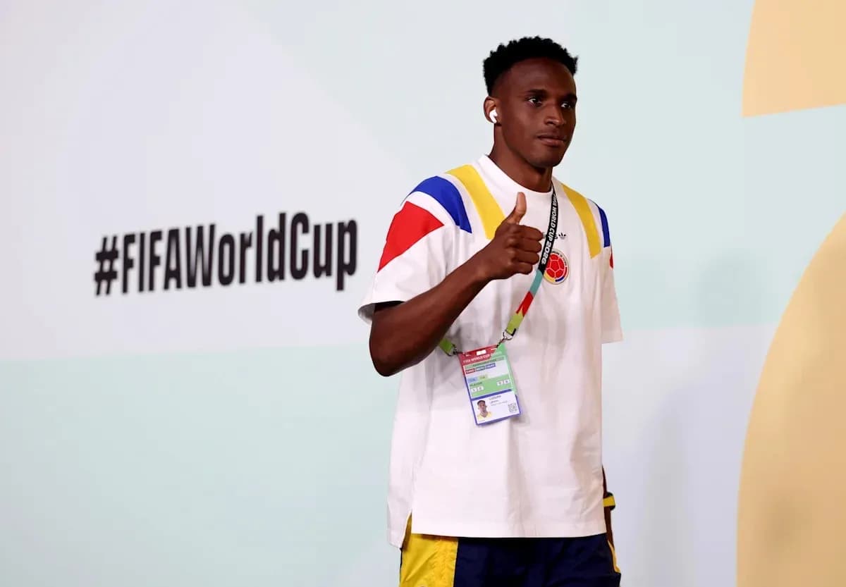 Player giving a thumbs up at FIFA World Cup Player giving a thumbs up at FIFA World Cup